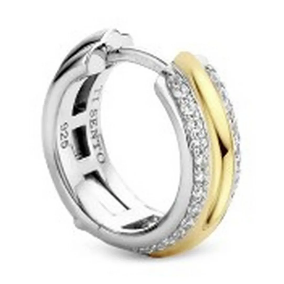 Ti Sento Boucles d'oreilles 7786ZY-H - Argent, plaqué or | Femme Boucles D'Oreilles