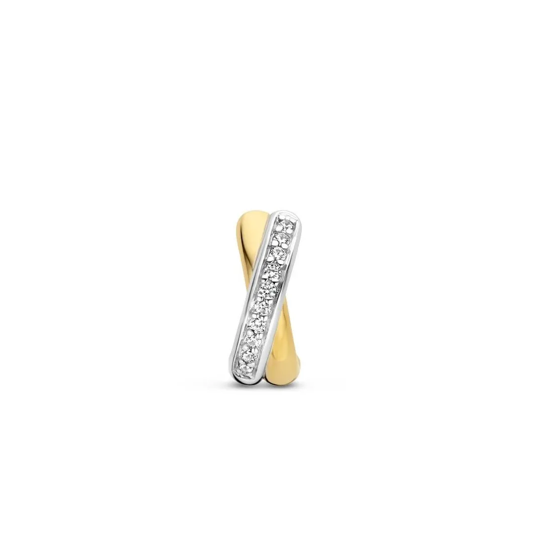 Ti Sento Boucles d'oreilles 7667ZY-H - Argent, plaqué or | Femme Boucles D'Oreilles