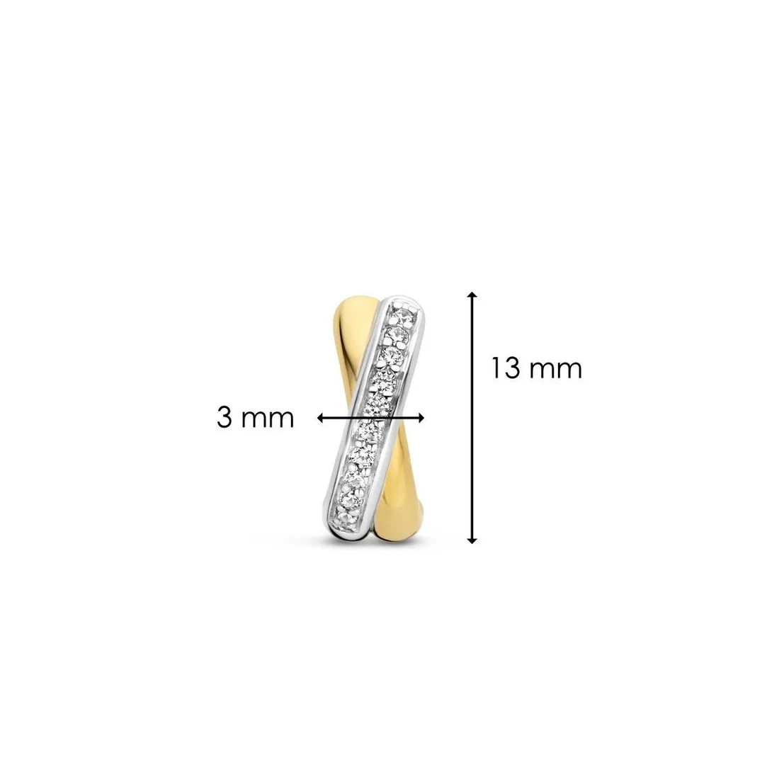 Ti Sento Boucles d'oreilles 7667ZY-H - Argent, plaqué or | Femme Boucles D'Oreilles
