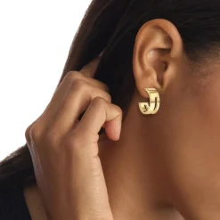 Calvin Klein Bijoux Boucles oreilles Geometric Essentials Sculptural - 35000676 Acier Doré | Femme Boucles D'Oreilles