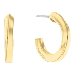 Calvin Klein Bijoux Boucles oreilles Calvin Klein Twisted Ring - 35000311 Acier Doré | Femme Boucles D'Oreilles