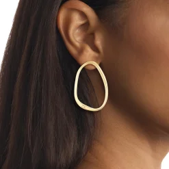 Calvin Klein Bijoux Boucles oreilles Calvin Klein Elongated Drops - 35000451 Acier Doré | Femme Boucles D'Oreilles