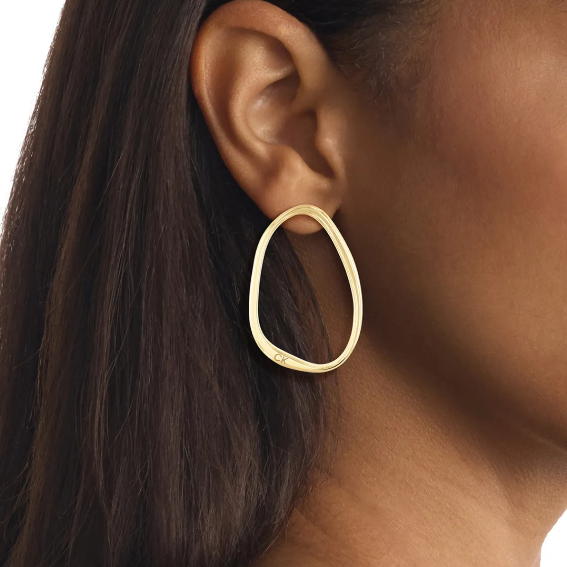 Calvin Klein Bijoux Boucles oreilles Calvin Klein Elongated Drops - 35000451 Acier Doré | Femme Boucles D'Oreilles