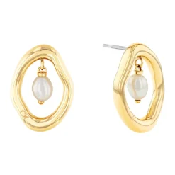 Calvin Klein Bijoux Boucles oreilles Calvin Klein Edgy Pearls - 35000562 Acier Doré | Femme Boucles D'Oreilles