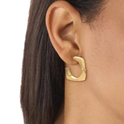 Calvin Klein Bijoux Boucles oreilles Calvin Klein Bold Metals - 35000558 Acier Doré | Femme Boucles D'Oreilles