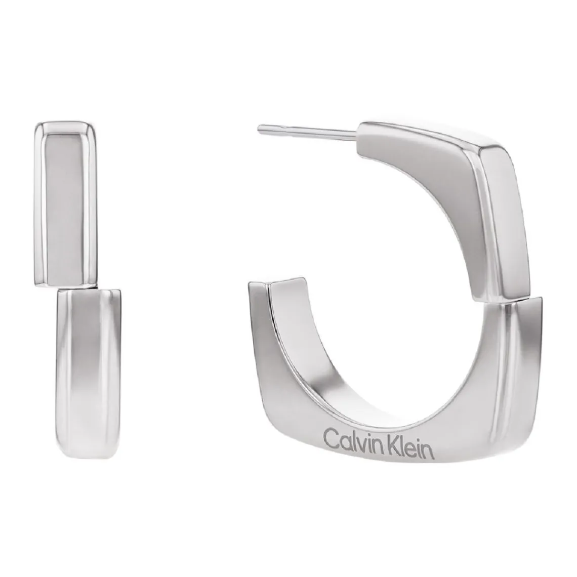 Calvin Klein Bijoux Boucles oreilles Calvin Klein Bold Metals - 35000557 Acier Argent | Femme Boucles D'Oreilles