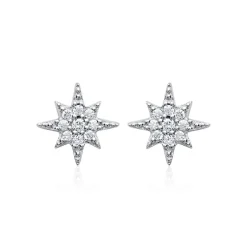 Maison de la Bijouterie Boucles oreilles fantaisie étoile oxyde et argent Z53YVZ0 | Femme Boucles D'Oreilles