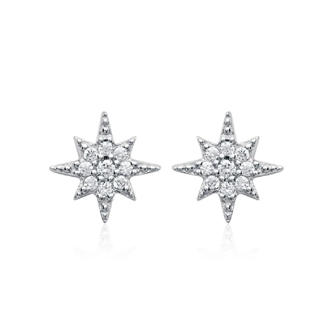 Maison de la Bijouterie Boucles oreilles fantaisie étoile oxyde et argent Z53YVZ0 | Femme Boucles D'Oreilles