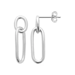 Maison de la Bijouterie Boucles oreilles femme pendantes argent rhodié W5V3V00 | Femme Boucles D'Oreilles
