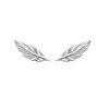 Maison de la Bijouterie Boucles oreilles femme plume Argent W5YWZ00 | Femme Boucles D'Oreilles