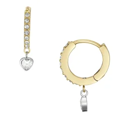 Fossil Bijoux Boucles oreilles Tokens Of Affection - JF04358998 Acier Bicolore | Femme Boucles D'Oreilles