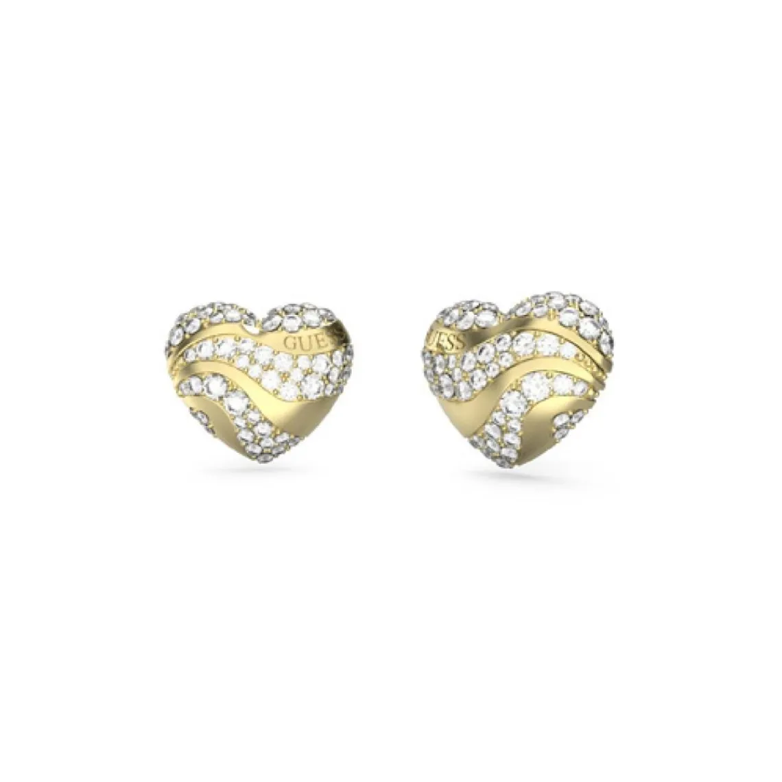 Guess Bijoux Boucles oreilles In My Heart - JUBE04504JWYG Acier Doré | Femme Boucles D'Oreilles