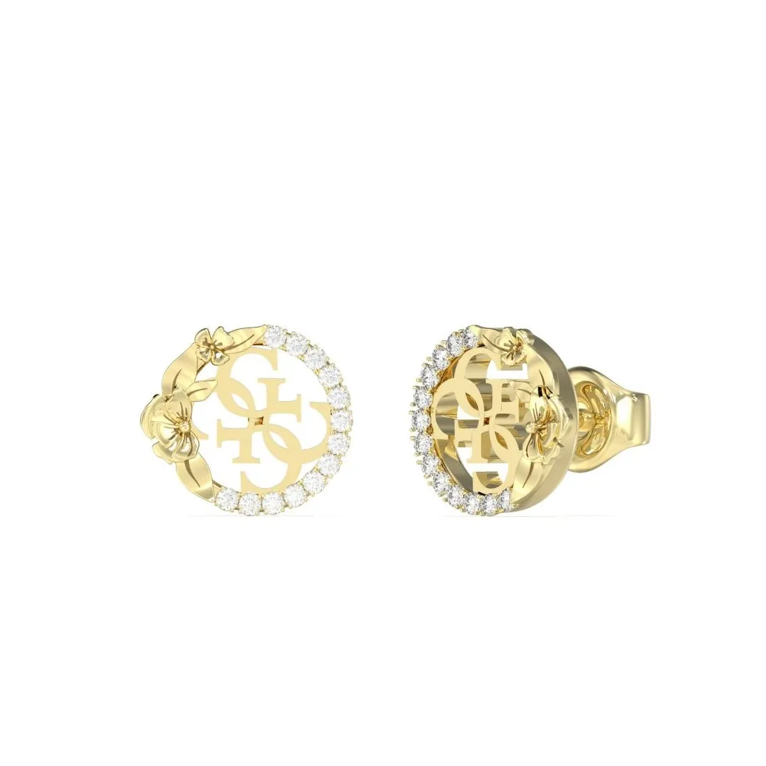 Guess Bijoux Boucles oreilles 4 Love JUBE05041JWYG Acier Doré | Femme Boucles D'Oreilles