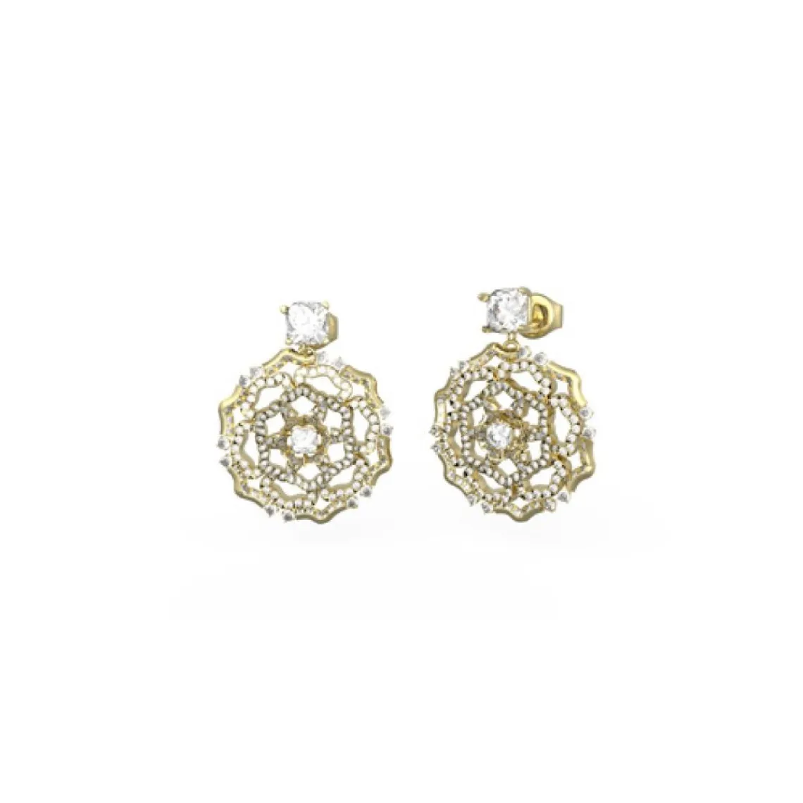 Guess Bijoux Boucles oreilles Le Fleur - JUBE04543JWYG Acier Doré | Femme Boucles D'Oreilles