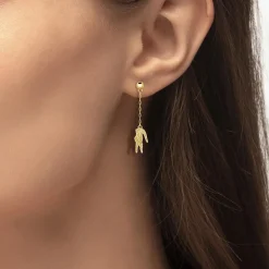 Lacoste Boucles oreilles Crocodile - 2040472 Acier Doré | Femme Boucles D'Oreilles