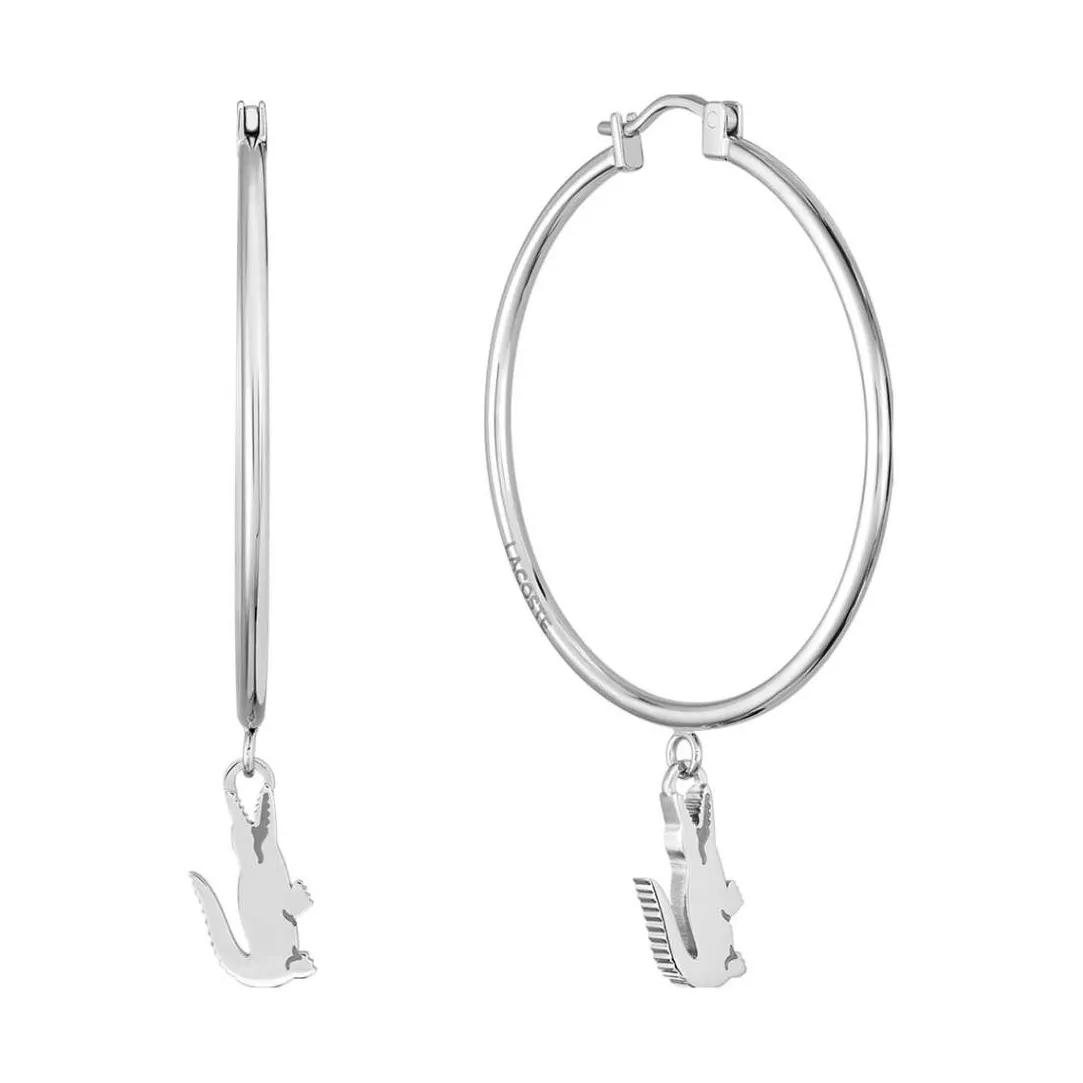 Lacoste Boucles oreilles Crocodile - 2040375 Acier Argent | Femme Boucles D'Oreilles