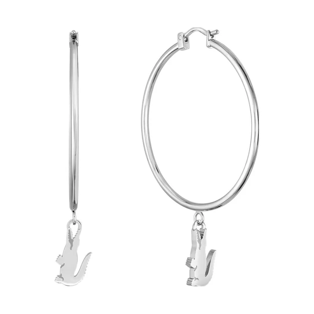 Lacoste Boucles oreilles Crocodile - 2040375 Acier Argent | Femme Boucles D'Oreilles