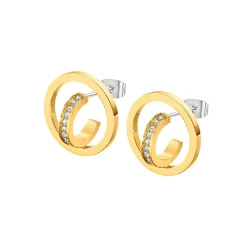 Lotus Style Bijoux Boucles oreilles Urban Woman LS2321-4-2 Acier doré | Femme Boucles D'Oreilles