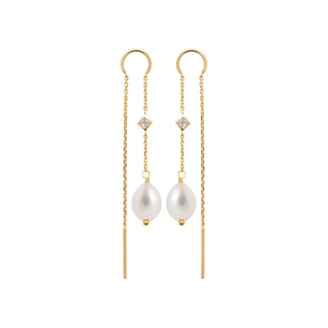 Maison de la Bijouterie Boucles oreilles perles de culture oz plaqué or Y3030V0Z4 | Femme Boucles D'Oreilles