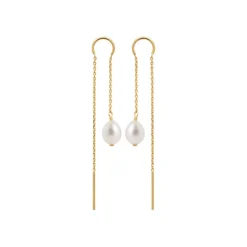 Maison de la Bijouterie Boucles oreilles perles de culture plaqué or Y3030W0Z4 | Femme Boucles D'Oreilles