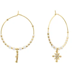 Pierre Lannier Bijoux Boucles oreilles Antharea - BJ25A2211 Acier Doré | Femme Boucles D'Oreilles