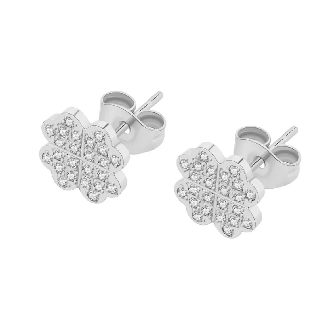 Pixies Bijoux Boucles oreilles - PEP0010-2WHZ Acier Blanc | Femme Boucles D'Oreilles