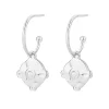 Pixies Bijoux Boucles oreilles - PEH0023-2PRL Acier Blanc | Femme Boucles D'Oreilles