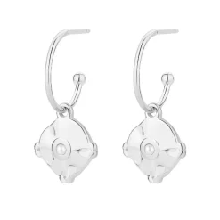 Pixies Bijoux Boucles oreilles - PEH0023-2PRL Acier Blanc | Femme Boucles D'Oreilles