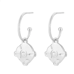 Pixies Bijoux Boucles oreilles - PEH0023-2PRL Acier Blanc | Femme Boucles D'Oreilles