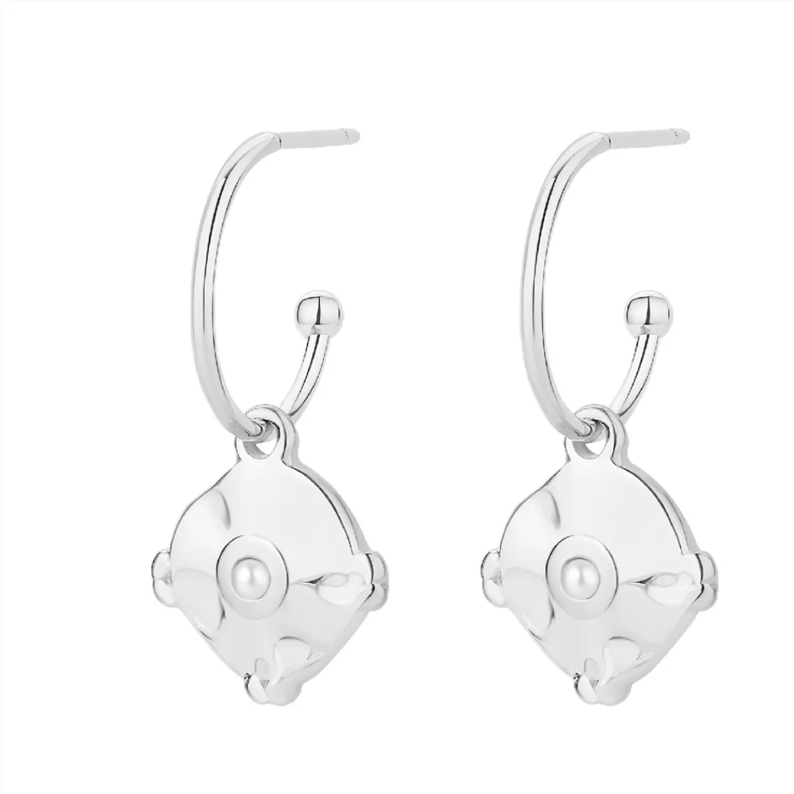 Pixies Bijoux Boucles oreilles - PEH0023-2PRL Acier Blanc | Femme Boucles D'Oreilles