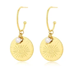 Pixies Bijoux Boucles oreilles - PEH0020-1WHT Acier Blanc | Femme Boucles D'Oreilles
