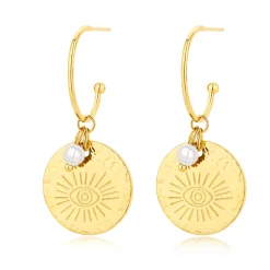 Pixies Bijoux Boucles oreilles - PEH0020-1WHT Acier Blanc | Femme Boucles D'Oreilles