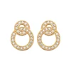 Maison de la Bijouterie Boucles oreilles puces double ronds plaqué or Y5ZV4Z0 | Femme Boucles D'Oreilles