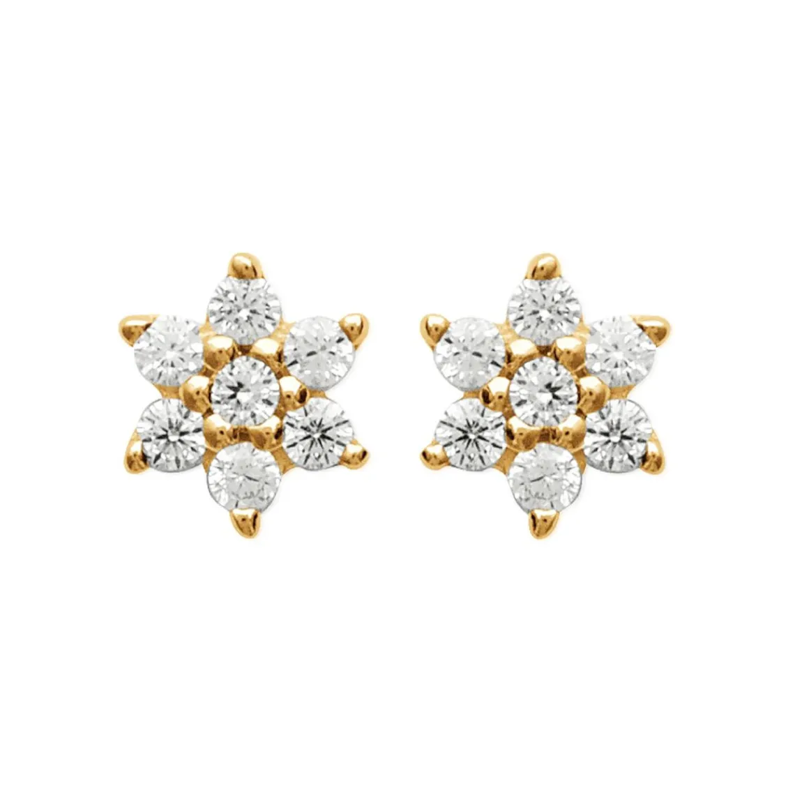 Maison de la Bijouterie Boucles oreilles puces fleurs plaqué or Y5YU4Z0 | Femme Boucles D'Oreilles
