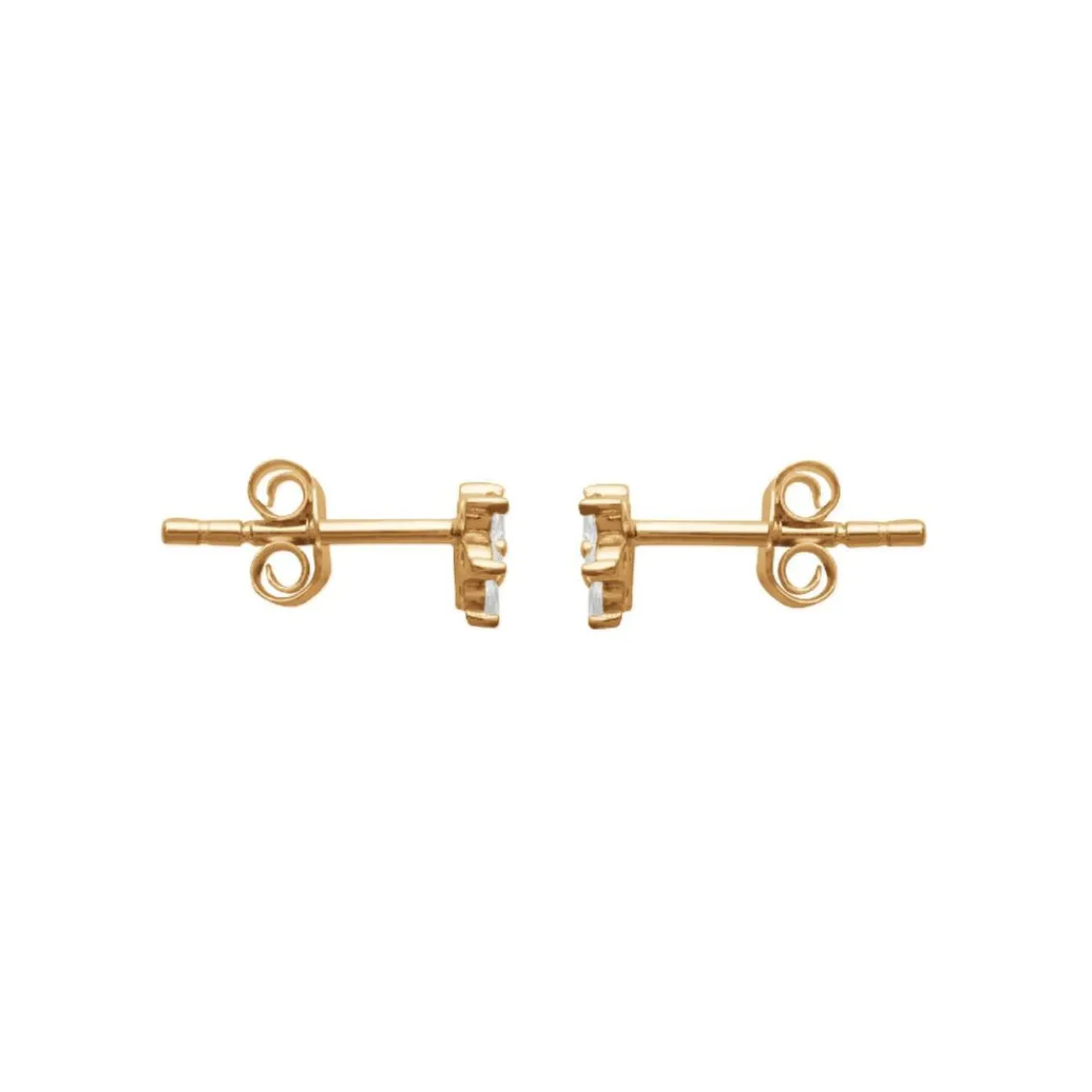 Maison de la Bijouterie Boucles oreilles puces fleurs plaqué or Y5YU4Z0 | Femme Boucles D'Oreilles