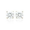 Maison de la Bijouterie Boucles oreilles puces plaqué or oxyde de zirconium 6mm Y5055Z06 | Femme Boucles D'Oreilles