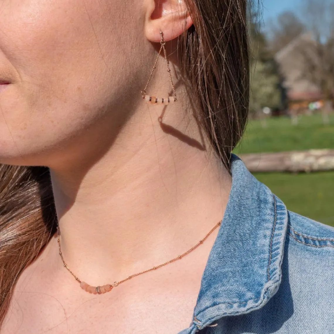Sloya Boucles oreilles Piana en pierres de Soleil | Femme Boucles D'Oreilles