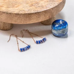 Sloya Boucles oreilles Piana en pierres Lapis-lazuli | Femme Boucles D'Oreilles