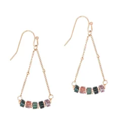 Sloya Boucles oreilles Piana en pierres Agate Aquatique | Femme Boucles D'Oreilles