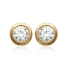 Maison de la Bijouterie Boucles oreilles solitaire plaqué or 3mm Y5ZZ5Z03 | Femme Boucles D'Oreilles