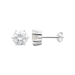 Maison de la Bijouterie Boucles oreilles solitaires argent Z0YZ536VZ | Femme Boucles D'Oreilles