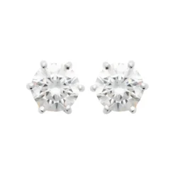 Maison de la Bijouterie Boucles oreilles solitaires argent Z0YZ536WZ | Femme Boucles D'Oreilles