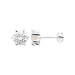 Maison de la Bijouterie Boucles oreilles solitaires argent Z0YZ536WZ | Femme Boucles D'Oreilles