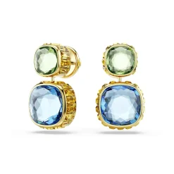Swarovski Bijoux Boucles oreilles Swarovski Chroma Versatile - 5692492 Plaqué or Bleu | Femme Boucles D'Oreilles