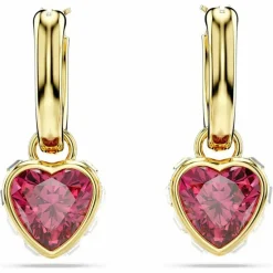 Swarovski Bijoux Boucles oreilles Swarovski Chroman Hoop Drop Heart - 5684760 rouge,doré | Femme Boucles D'Oreilles