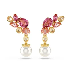 Swarovski Bijoux Boucles oreilles Swarovski Gema Drop Pearl - 5688486 rose,doré | Femme Boucles D'Oreilles