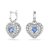 Swarovski Bijoux Boucles oreilles Swarovski Hyperbola Heart - 5680392 bleu,argent | Femme Boucles D'Oreilles