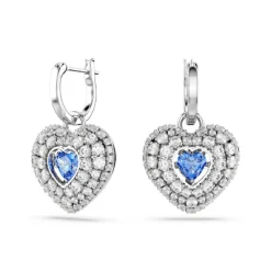 Swarovski Bijoux Boucles oreilles Swarovski Hyperbola Heart - 5680392 bleu,argent | Femme Boucles D'Oreilles