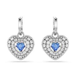 Swarovski Bijoux Boucles oreilles Swarovski Hyperbola Heart - 5680392 bleu,argent | Femme Boucles D'Oreilles