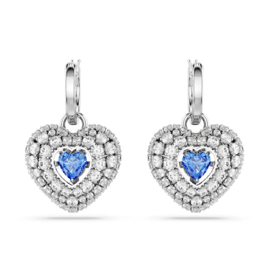 Swarovski Bijoux Boucles oreilles Swarovski Hyperbola Heart - 5680392 bleu,argent | Femme Boucles D'Oreilles